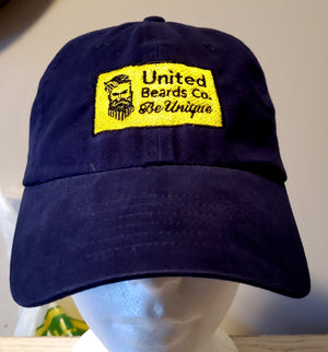Embroidered navy blue adjustable hat